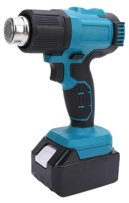 Image de Pistolet à air chaud sans fil 18 V - Pistolet à air chaud sans fil - Film thermorétractable et gaine thermorétractable, soudure - Pistolet à air chaud avec réglage de la température