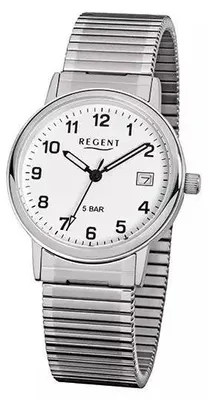 Image de Montre Regent argent F-705 Montre à quartz analogique pour homme URF705