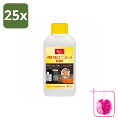 Produktbild von 25 x Melitta Perfect Clean Melksystemreiniger für Kaffeevollautomaten 250 ml - Sparpackung - 25 Stücke