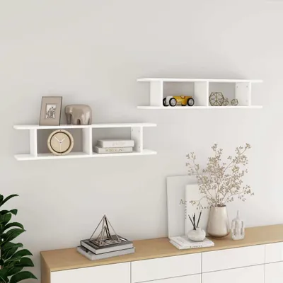 Produktbild von Möbel Wandregale 2 Stk. Weiß 90x18x20 cm Holzwerkstoff - Wandregale 807196