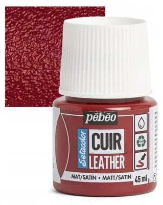 Imagen del producto de Pebeo Setacolor, pintura para cuero, color rojo intenso, 45 ml