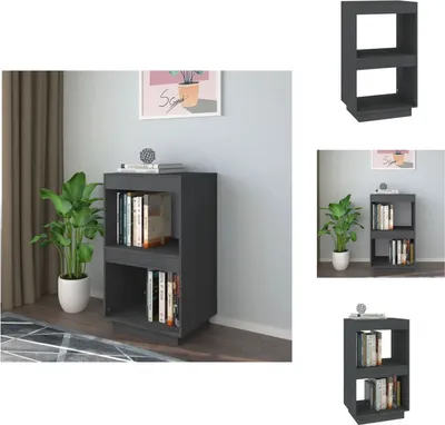 Immagine prodotto di vidaXL Scaffale Grigio 40x35x71 cm in legno di pino massiccio - Librerie & Librerie