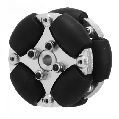 Zdjęcie produktu dla 38 mm 1,5-calowe podwójne aluminiowe koło wielokierunkowe robota z metalowymi piastami 14166