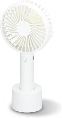 Produktbild von JUNG Lifetime Mini Ventilator klein, Akku betrieben 1200 mAh, USB Aufladung, abnehmbarer Standfuß, Nebelfunktion / Wasserkühlung 23ml Tank