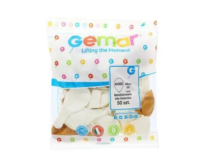 Obrázok produktu pre GM90 kovové 10" balóniky - zlaté a perleťové/ 50 ks. GM90/39-29