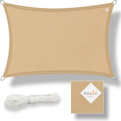 Produktbild von hanSe® Marken Sonnensegel 100% Polyester Rechteck 3x5 m Sand