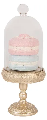 Image de Clayre & Eef Figurine de décoration Macarons Ø 7x17 cm Plastique doré