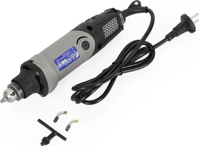 Zdjęcie produktu dla Elektryczna podwójna szlifierka, 400 W, 6-stopniowa regulacja prędkości, idealna do szlifowania, usuwania zadziorów i polerowania
