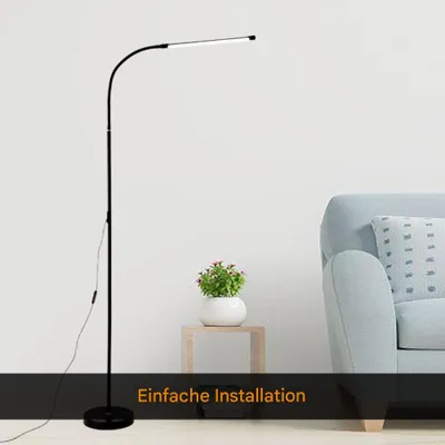 Produktbild von LED Stehlampe, Stehleuchte, Schwanenhals Leselampe, Einstellbare Standlicht, 360°Verstellbar, für Arbeitszimmer, Wohnzimmer, Schlafzimmer, Büro