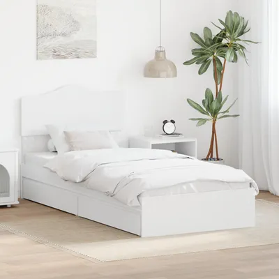 Produktbild von vidaXL Aufbewahrungsbett mit Kopfteil Weiß 70 x 190 cm Holzwerkstoff