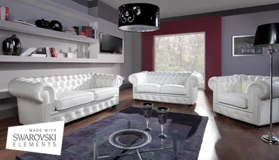 Obrázek produktu pro Pohovka 3místná Chesterfield designová relaxační pohovky čalounění moderní pohovky třímístné