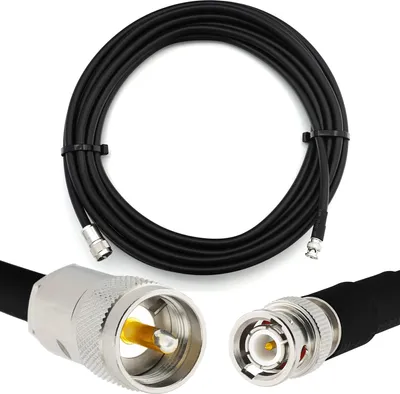 Produktbild von 50m BNC Stecker auf PL259 RG214U CB Koaxialkabel BNC auf UHF Stecker RG214 Verlängerung 50 Ohm — für HAM CB Radio Antenne SWR-Messgerät Amateur Kurzwellen HF