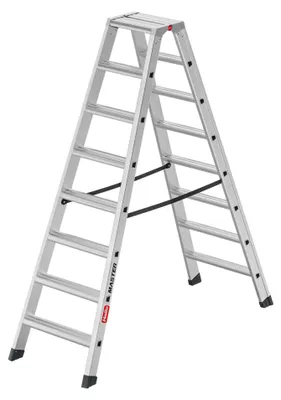 Produktbild von Hailo Aluminium-Doppelstufenleiter Master D100 2 x 8 Stufen