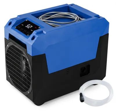 Produktbild von KOMFOTTEU Gewerblicher Luftentfeuchter, 60 L/Tag Entfeuchter mit Pumpe & Ablaufschlauch, Raumentfeuchter für 200 m² Räume mit LED-Anzeige, Timer & automatischer Abtauung, tragbares Trocknungsgerät mit Rädern