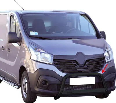 Zdjęcie produktu dla Listwa ochronna przedniego zderzaka do Renault Trafic 2014-2019 ø63mm stalowa czarna