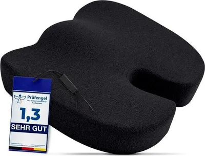 Produktbild von Famanu Sitzkissen für Auto - Ergonomisches Sitzkissen schwarz
