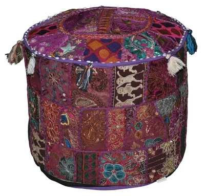 Immagine prodotto di Solidchoice - Panca poggiapiedi patchwork vintage per soggiorno (45 x 33 cm)