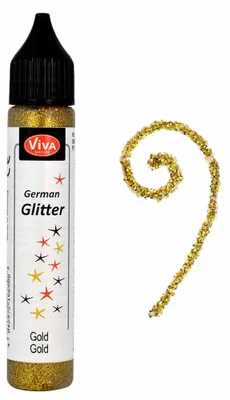 Produktbild von VIVA DECOR - Glitterkleber Glitzerstift German Glitter - Gold