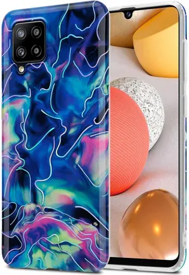 Produktbild von Cadorabo Schutzhülle für Samsung Galaxy A42 4G Hülle in Blau TPU Handyhülle Etui Case Cover