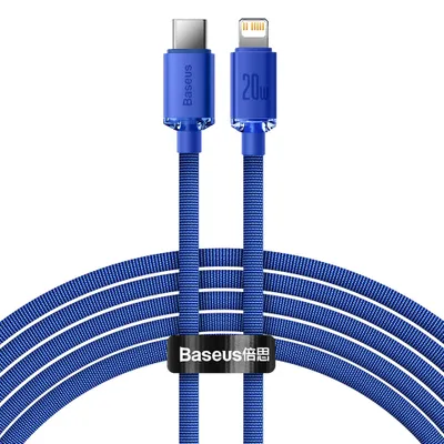 Immagine prodotto di USB-C to Lightning Cable Baseus Crystal Shine Series, 20W, 2.4A, 2m, Blue CAJY000303