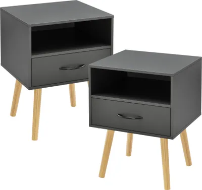 Image de Table d'appoint 'Gävle' set de 2 pièces gris foncé