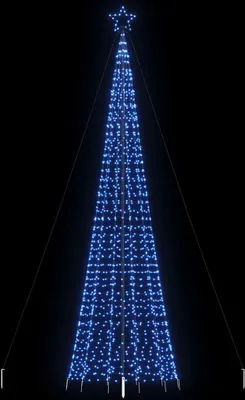 Immagine prodotto di Albero di Natale a LED di design con punte a terra 1534 LED Blu 500 cm, Alberi di Natale artificiali Nuovo