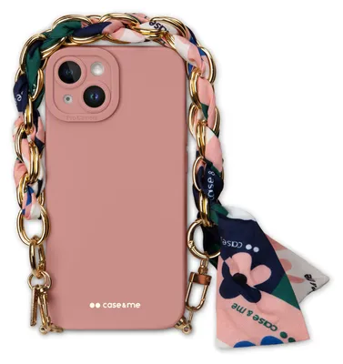Image de SBS Coque pour iPhone 14 Plus avec chaîne de poignet et foulard