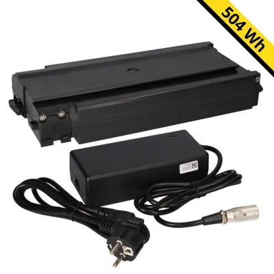 Produktbild von SET TranzX E-Bike Akku BL03 36V 14Ah Gepäckträgerakku 504Wh + Ladegerät