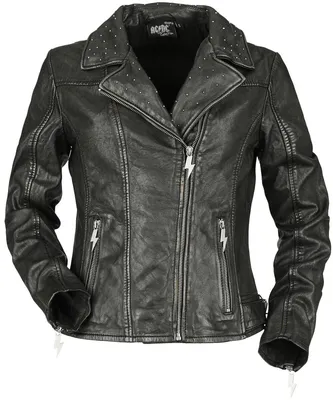 Produktbild von AC/DC Lederjacke Damen EMP Signature Collection schwarz L
