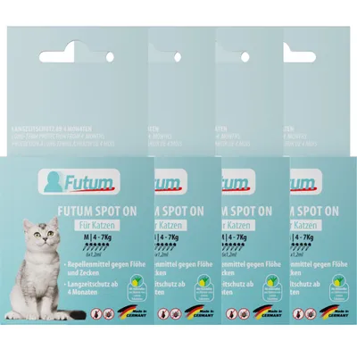 Produktbild von FUTUM Spot on für Katzen 24x1,2ml Pipetten Zeckenschutz Flohschutz