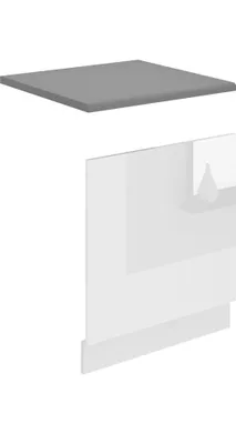 Produktbild von Belini Frontblende für Geschirrspüler PO. Frontblende Geschirrspüler 60 cm Breite. Frontplatte für Spülmaschine ohne Griff, Weiß Hochglanz
