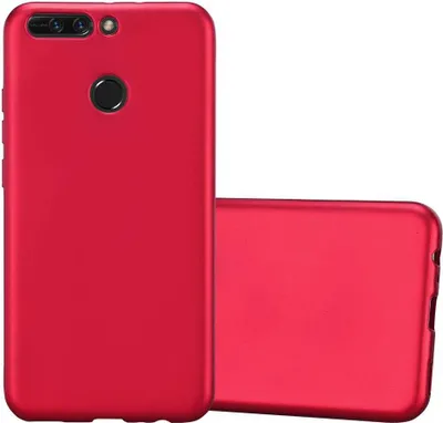 Produktbild von Cadorabo Schutzhülle für Honor 8 PRO Hülle in Rot Handyhülle TPU Silikon Etui Cover Case