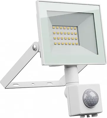 Produktbild von Spectrum LED Fluter Noctis Lux 4 Weiß IP44 20W 1650lm Neutralweiß 4000K mit Bewegungsmelder