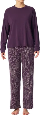 Produktbild von Schiesser Damen Schlafanzug lang pflaume 46