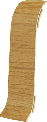 Produktbild von VILO FLEX Verbindungsstück für Sockelleisten (2 Stück) – Mittelverbinder für 55mm Fußleisten – Wasserfest & Robust – Helle Eiche Holzoptik