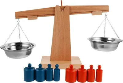 Immagine prodotto di Gioco di equilibrio matematico per bambini - Gioco di equilibrio matematico per bambini piccoli - Giochi didattici di matematica per la prima infanzia - Gioco di equilibrio in legno