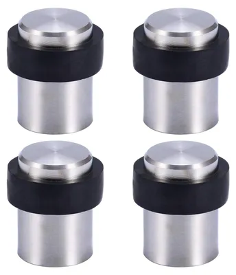 Productafbeelding van 4 Stuks RVS Deurstoppers, Vloermontage