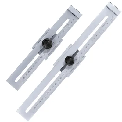 Markierungslineal aus Stahl, 0-200 mm, für Holzbearbeitung