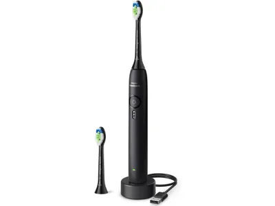 Productafbeelding van Philips Sonicare 3100 serie 3100 HX4032/32, oplaadbare elektrische tandenborstel, voor volwassenen, sonische technologie, voor dagelijks gebruik, 31.000 bewegingen per minuut, zwart, 2 minuten, 4 x 30 seconden