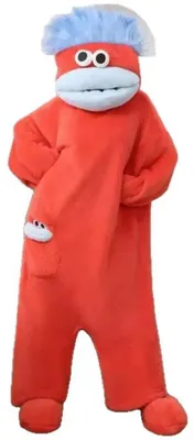 Productafbeelding van Silly Onesie, groene pluche monster pyjama – knuffelbaar, geheel bedekkend pak – lange mouwen – schattig cartoon ontwerp – rood - L