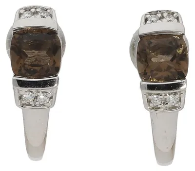 Produktbild von JuwelmaLux Ohrringe 585 Weißgold mit Brillanten 0.03 ct. JL10-06-0422