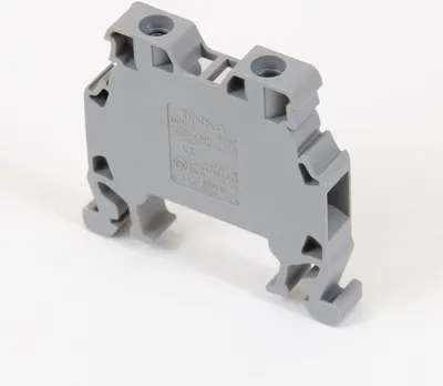 Produktbild von ONKA 4mm2 Schraubklemmleiste DIN-Schienen-Klemme 2-adrig grau, 1010022