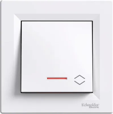 Immagine prodotto di Commutatore con illuminazione a LED con cornice, bianco Schneider Asfora EPH1500121