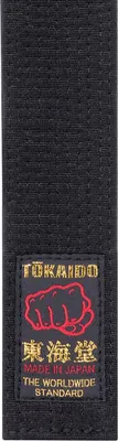 Produktbild von Schwarzgurt Karate Gürtel, TOKAIDO, Japan, Baumwolle, schwarz 4,5 cm breit - Größe 250 cm (3.0)