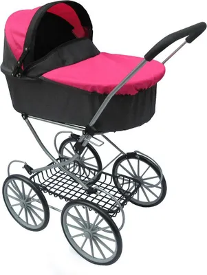 Obrázok produktu pre Retro kočík pre bábiky PlayTo Betty sivo-ružový