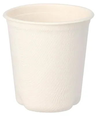Produktbild von 50x Heißgetränkebecher aus Zuckerrohr "pure" 100 ml Ø 63mm