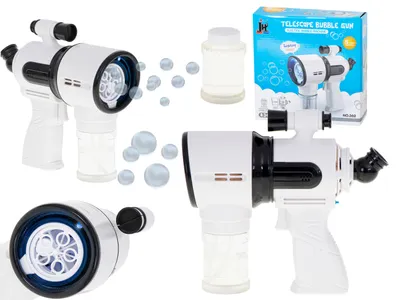 Zdjęcie produktu dla Pistolet do baniek mydlanych w kolorze białym
