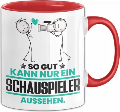 Produktbild von Schauspieler Geschenk Tasse So Gut Kann Nur Ein Schauspieler Aussehen Geschenkidee Kaffee-Becher (Rot)