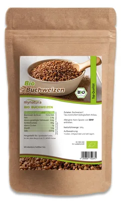 Produktbild von Mynatura Buchweizen ganze Körner - verschiedenen Größen im Beutel - 1000g