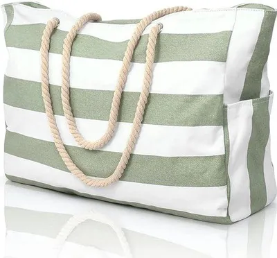 Immagine prodotto di Grande borsa da spiaggia impermeabile da donna in grigio matcha
